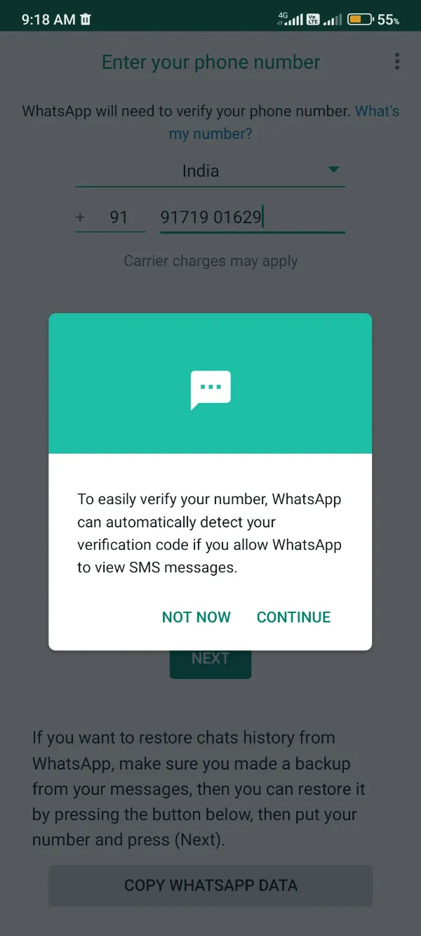 Allow GBWhatsApp Permissions