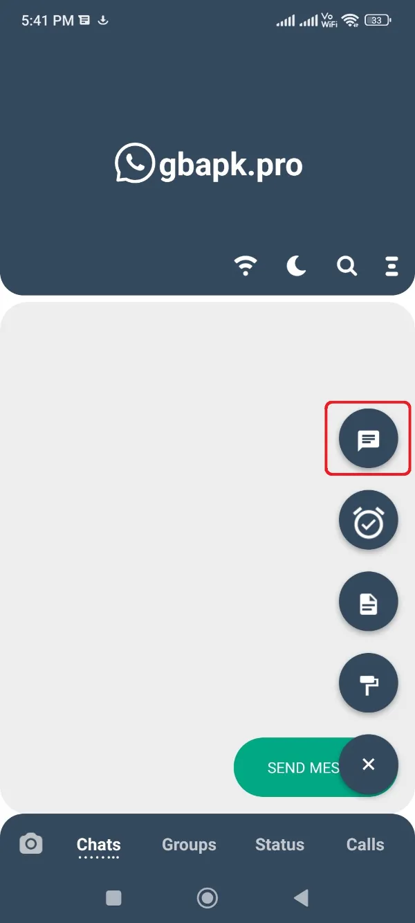 GBWhatsApp Pro Send Messages