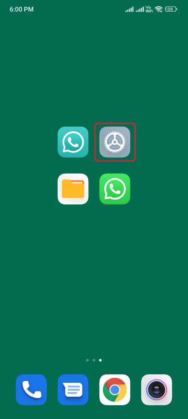GBWhatsApp Uninstall Open Settings