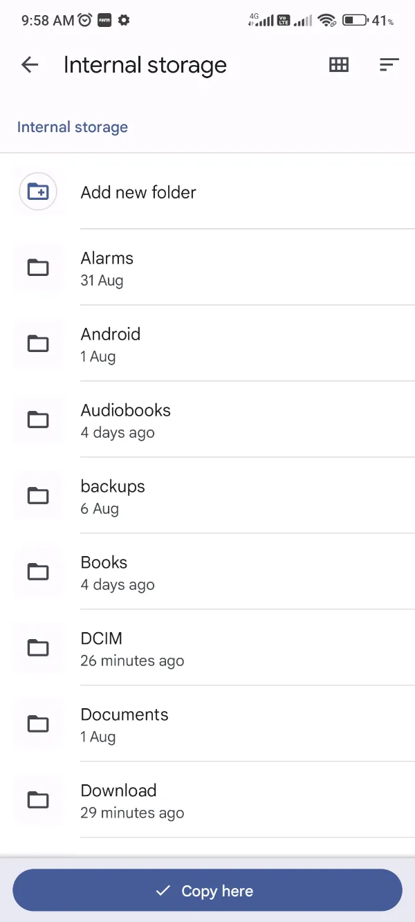 Move WhatsApp Folder To Internal Storage