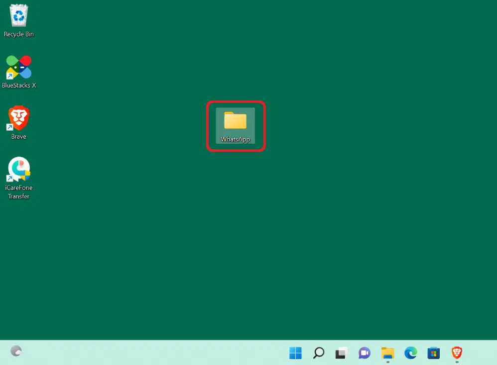 Paste WhatsApp Renamed Folder To Desktop