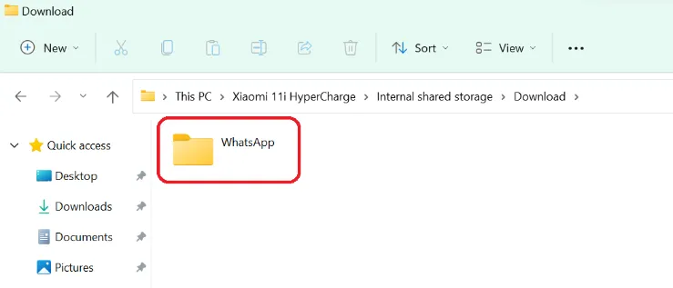 WhatsApp Renamed Folder