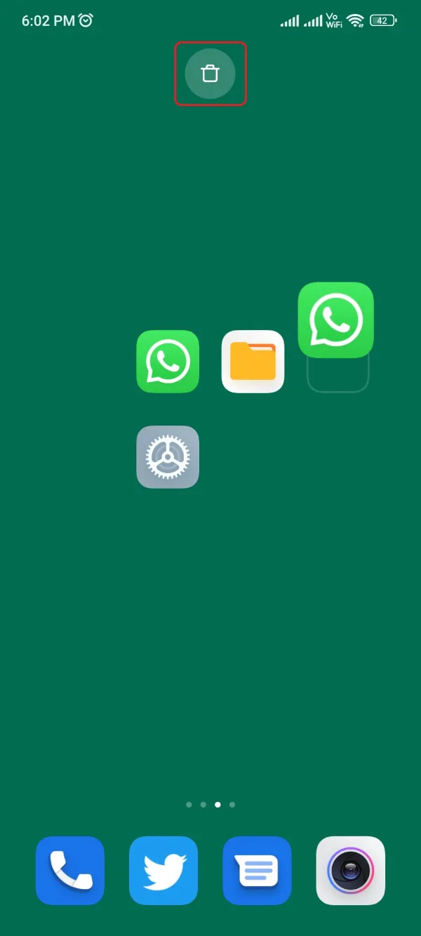 Seret dan Jatuhkan Copot pemasangan YoWhatsApp 2