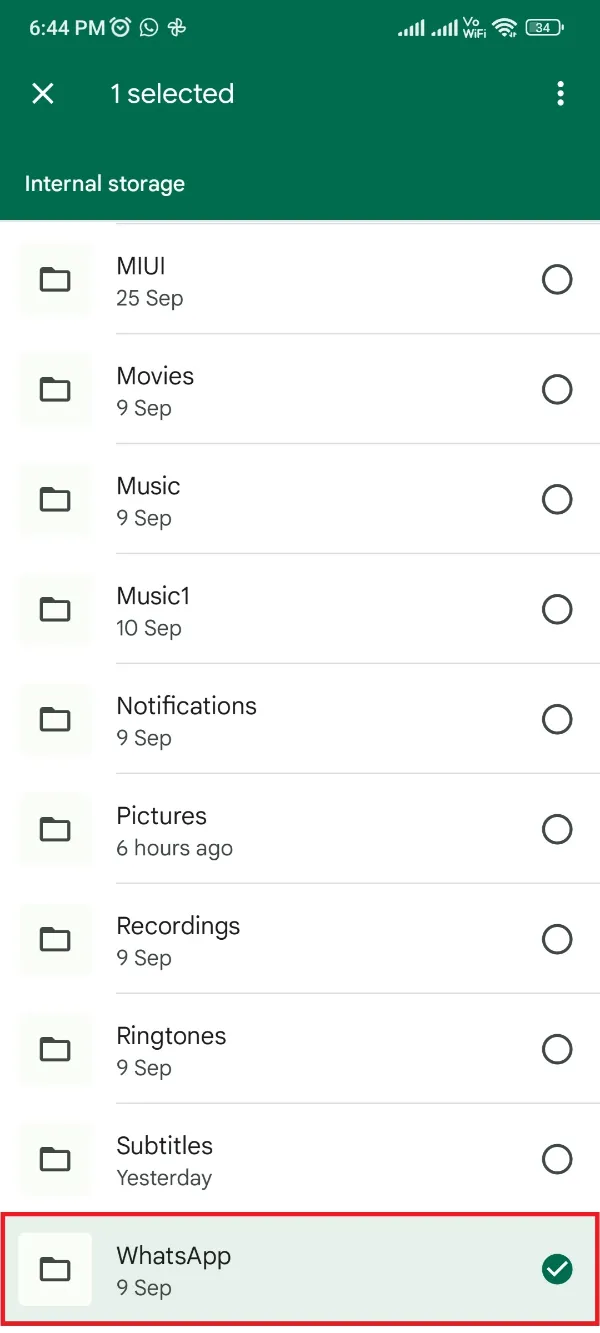 Files App Copy WhatsApp Folder To Downloads Folder