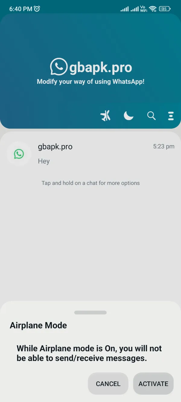 YoWhatsApp DND Mode