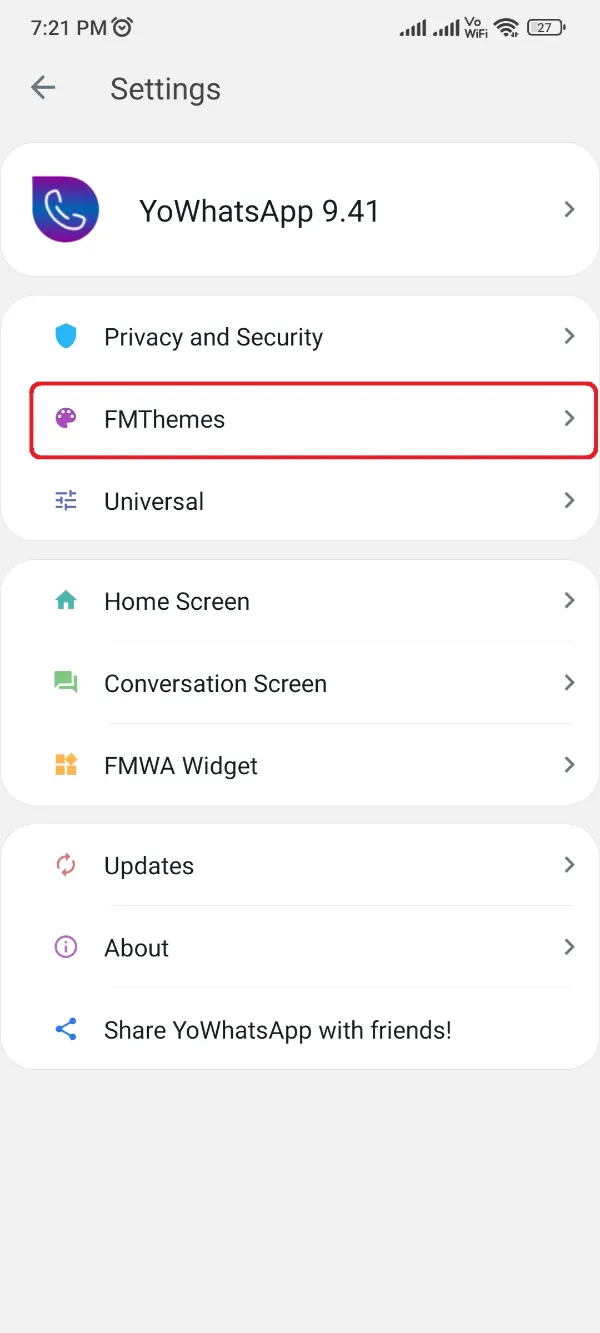 YoWhatsApp FMThemes