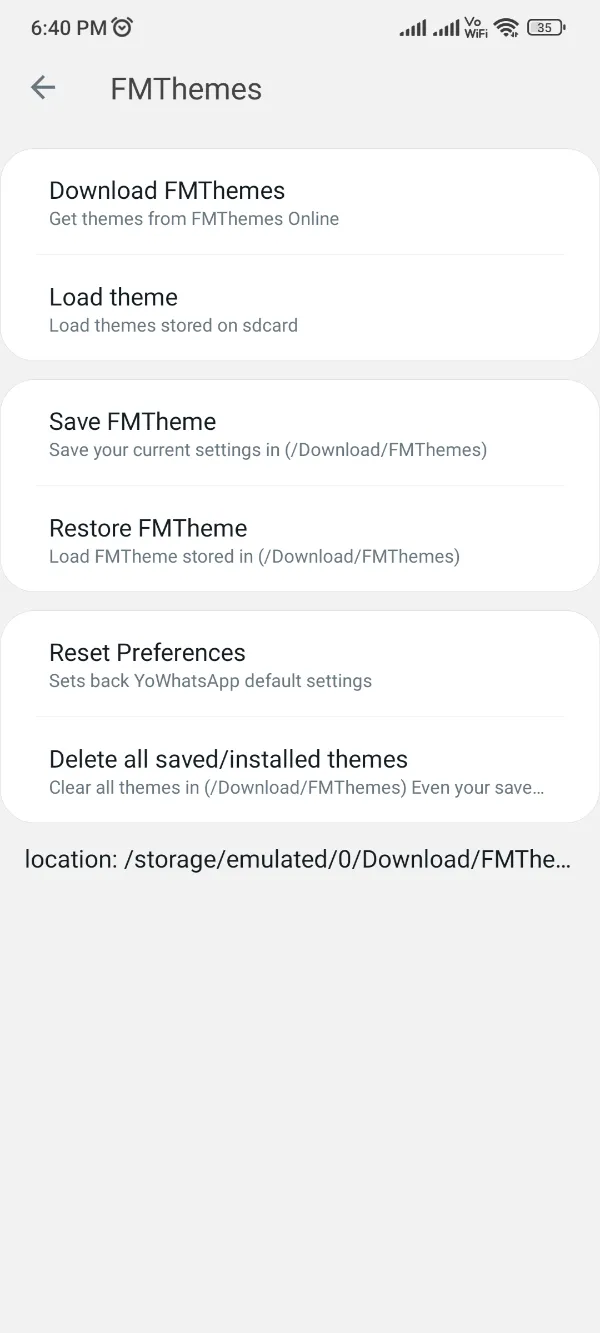 YoWhatsApp Themes Support