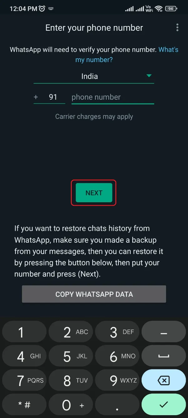 YoWhatsApp Verification