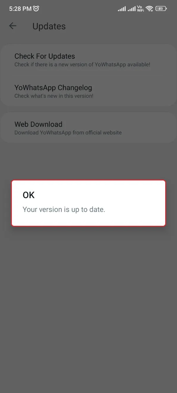 YoWhatsApp Version Up To Date