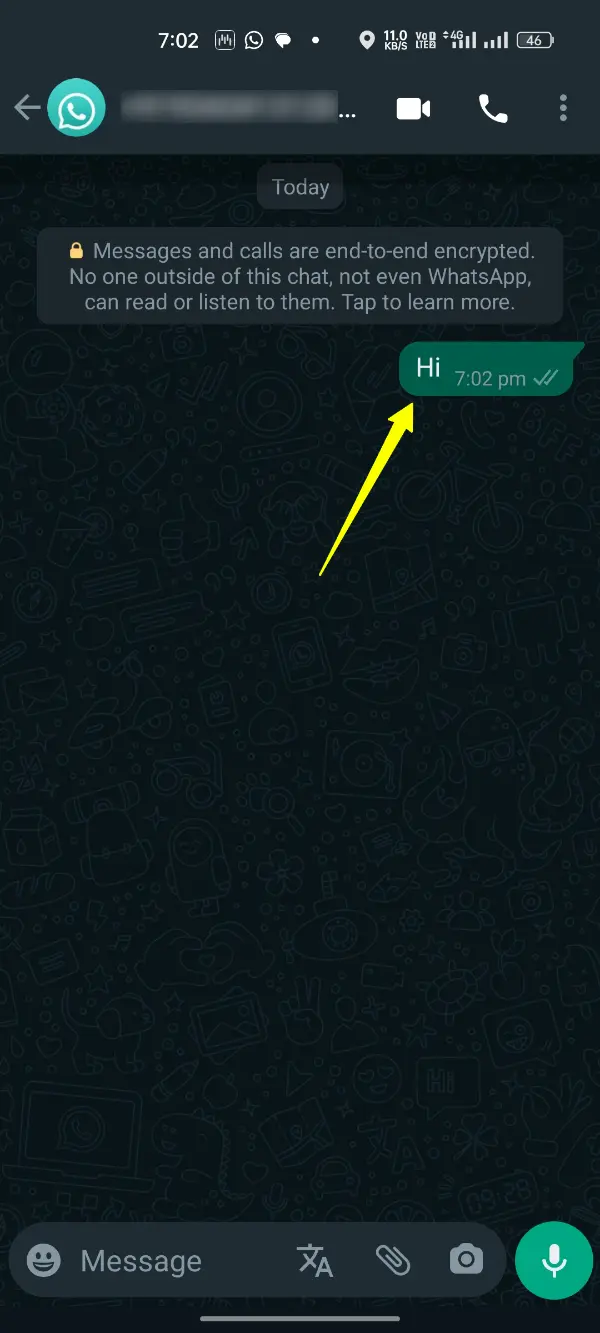 Message Sent YoWhatsApp