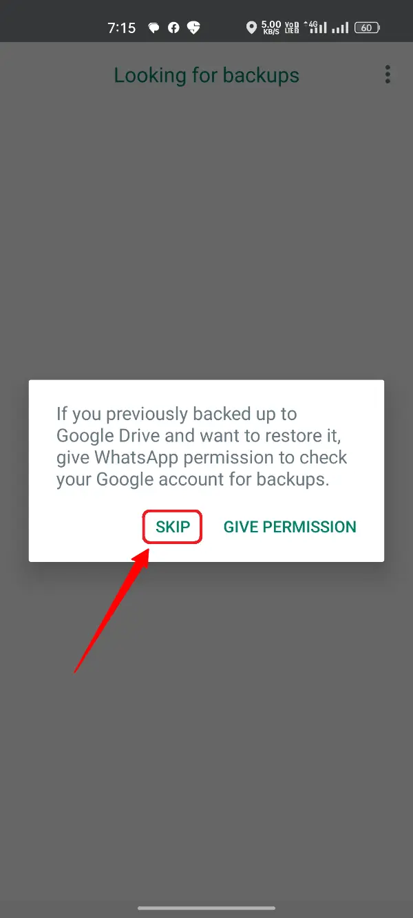YoWhatsApp APK Skip Google Drive Permission