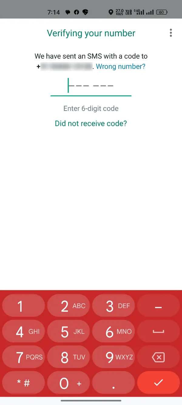 YoWhatsApp APK Verify Phone Number