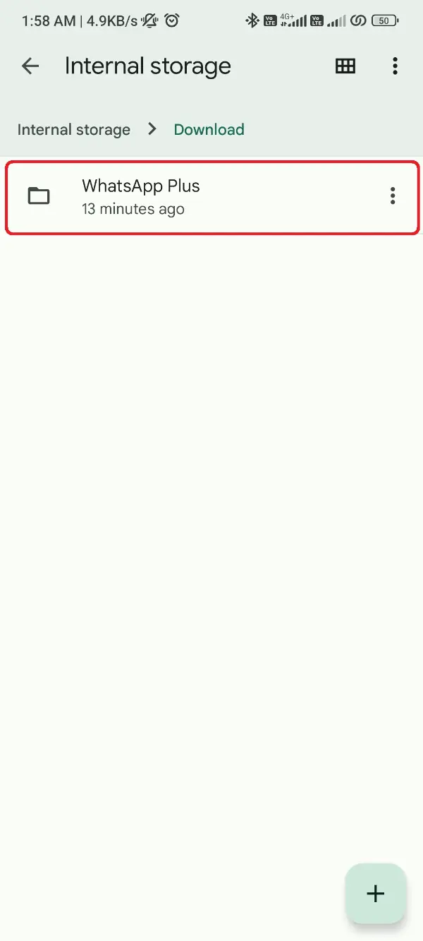 Copy WhatsApp Plus folder to Root folder
