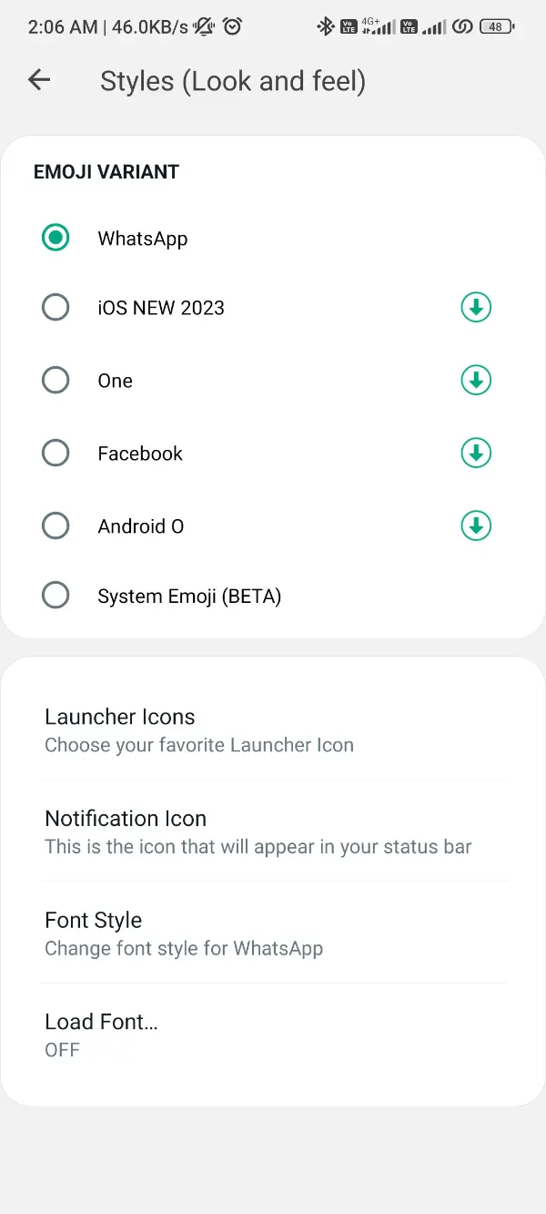 Emoticon Variants WhatsApp Plus