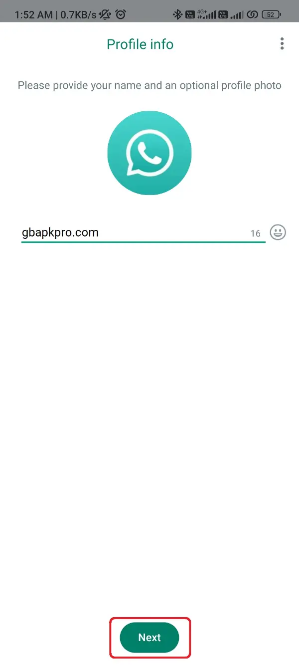 Enter your Name WhatsApp Plus