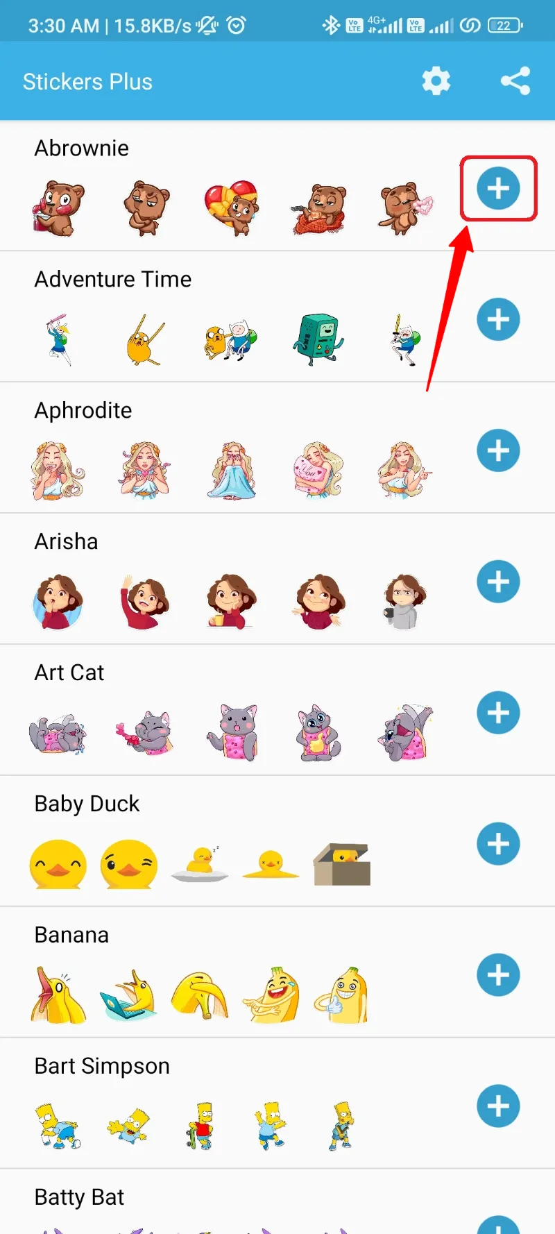 Add Sticker using Stickers Plus App