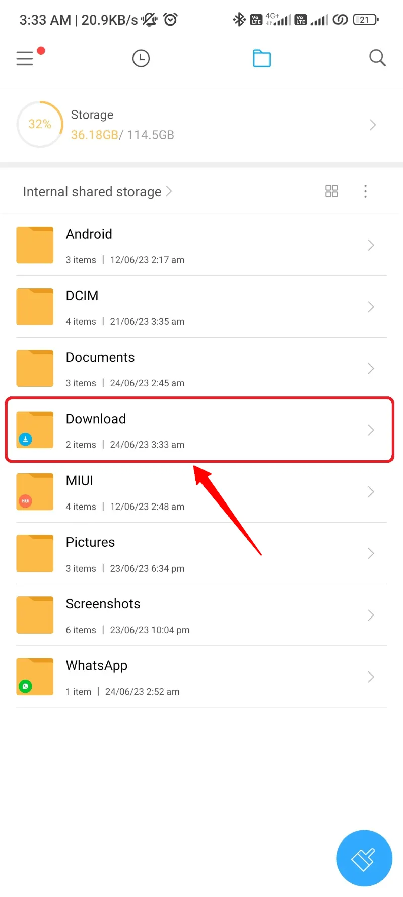 Open Download Folder Locate Stickers Plus Maker APK