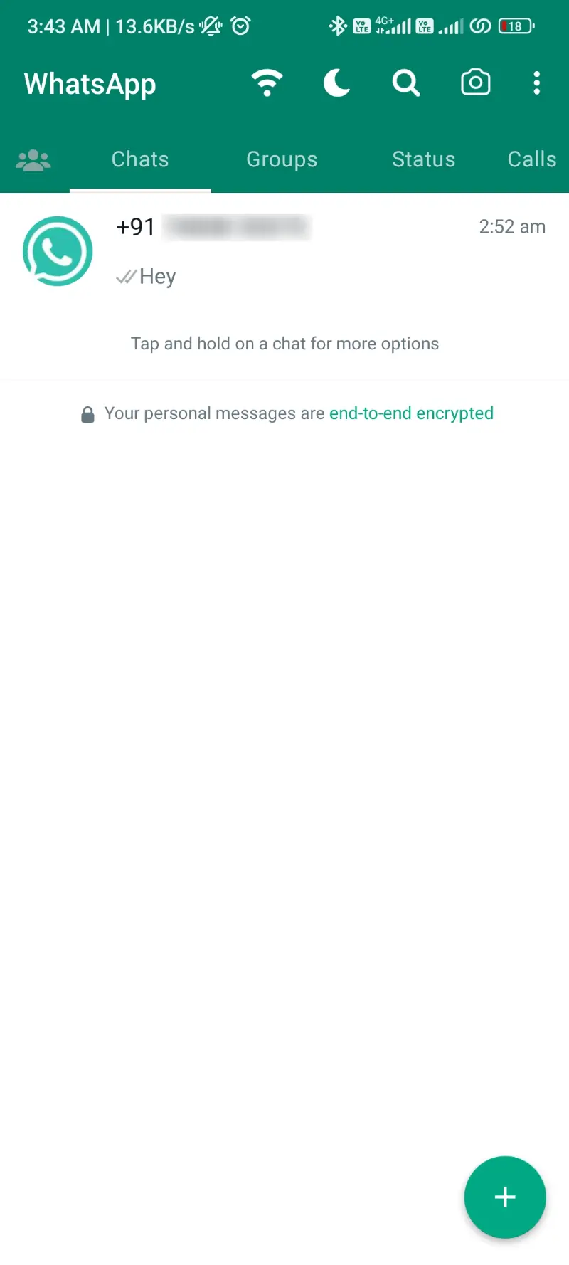 Open WhatsApp Plus Unknown Number