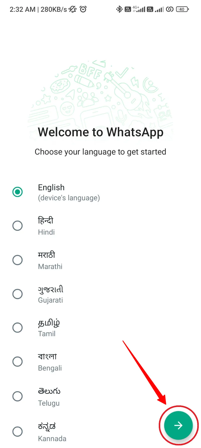 Setup Official WhatsApp Messanger