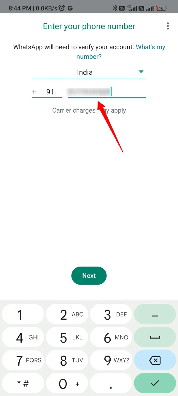 Fouad WhatsApp Enter your Phone Number