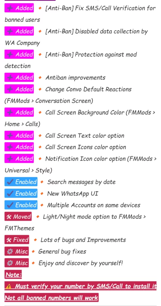 whatsapp changelog v10.6